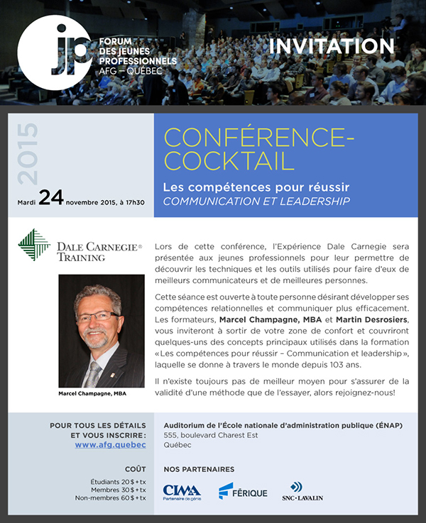 Conférence-cocktail: Les compétences pour réussir - Communication et leadership